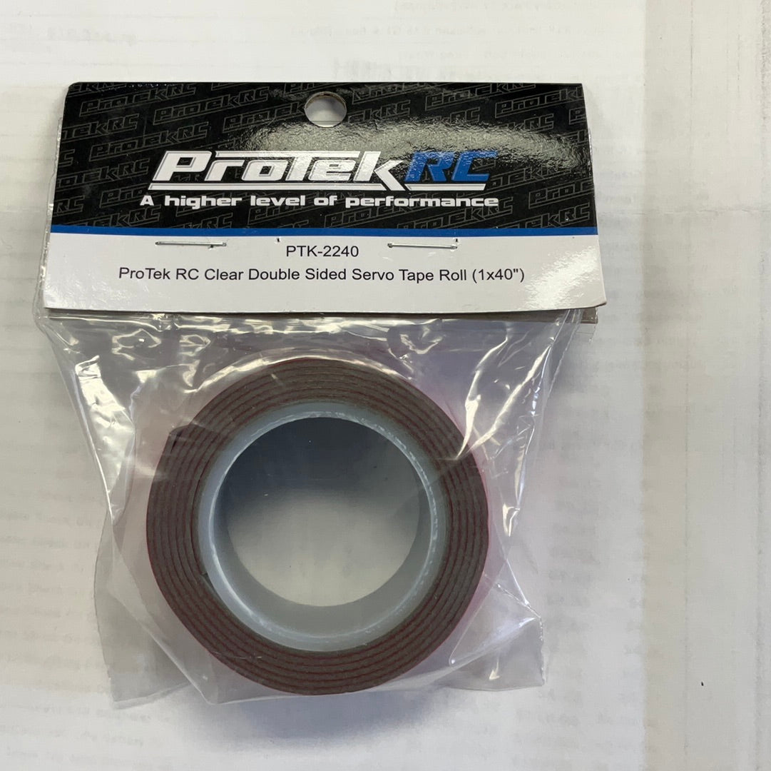 ProTek RC Clear Double Sided Servo Tape Roll (1x40")