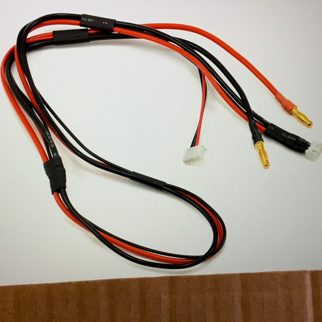 ProTek RC Receiver Balance Charge Lead (2S to 4mm Banana w/4S Adapter)