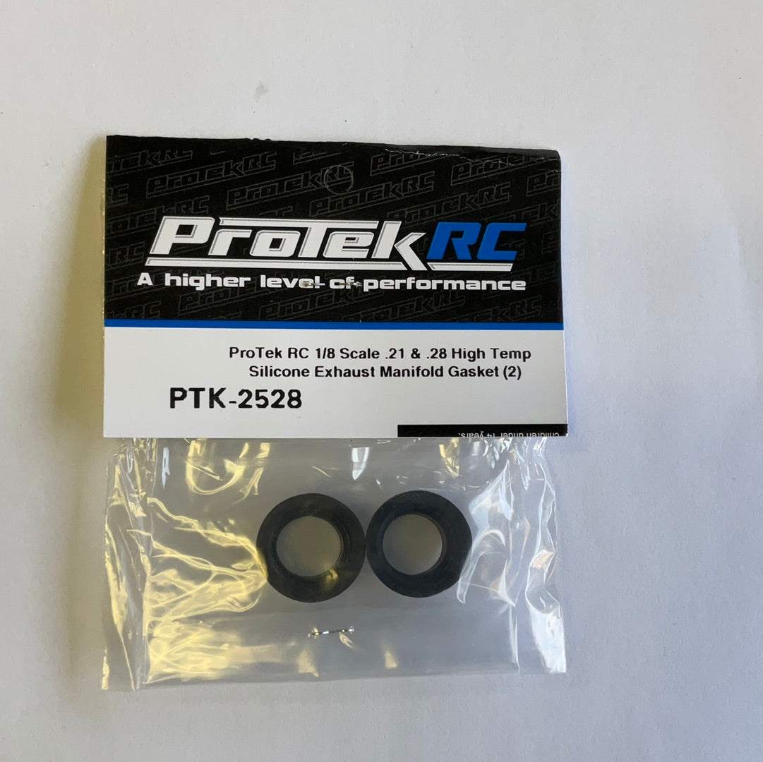 ProTek RC 1/8 Scale .21 & .28 High Temp Silicone Exhaust Manifold Gasket (2)