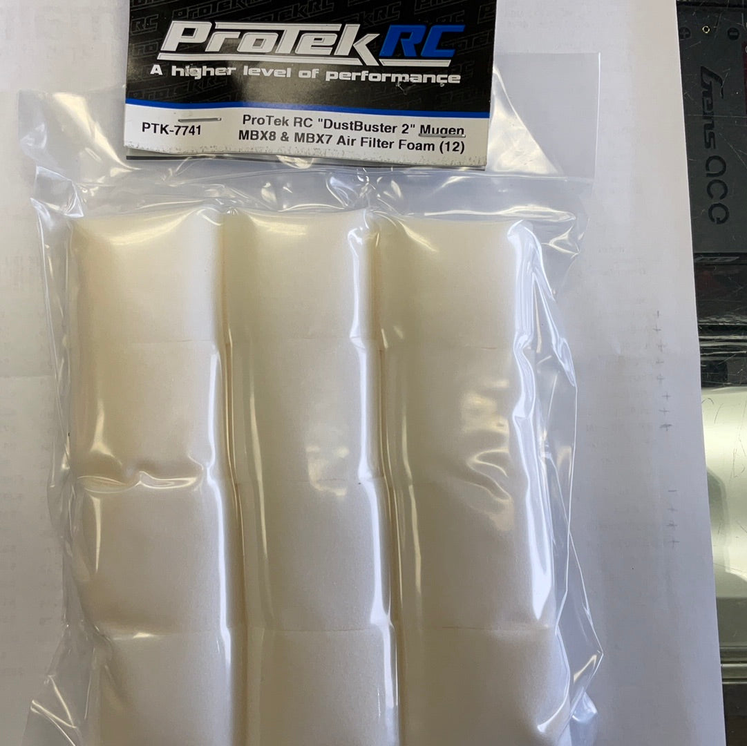 ProTek RC "DustBuster 2" Mugen MBX8 & MBX7 Air Filter Foam (12)