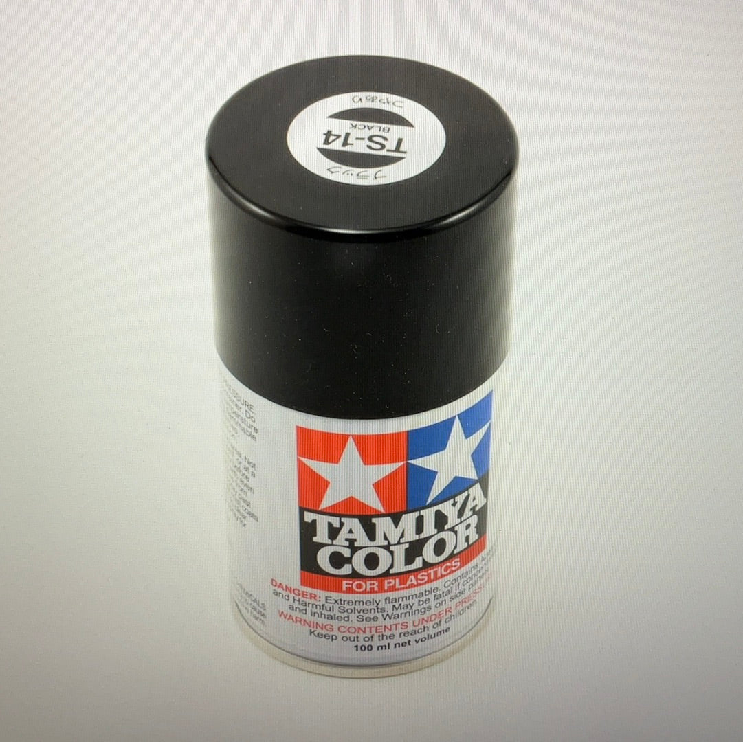Tamiya TS-14 Black Lacquer Spray Paint (100ml)