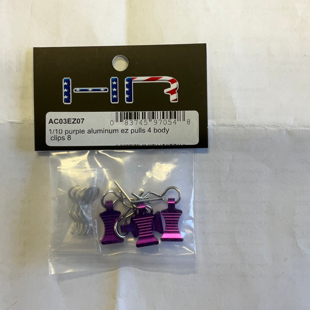 Hot Racing 1/10 Aluminum EZ Pulls w/Body Clips (4)