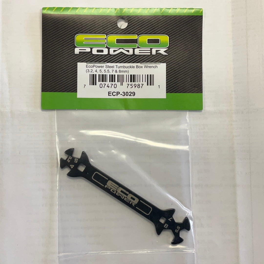 EcoPower Steel Turnbuckle Box Wrench (3.2, 4, 5, 5.5, 7 & 8mm)