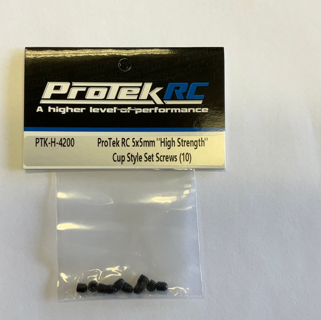 ProTek RC 5x5mm "High Strength" Cup Style Set Screws (10)