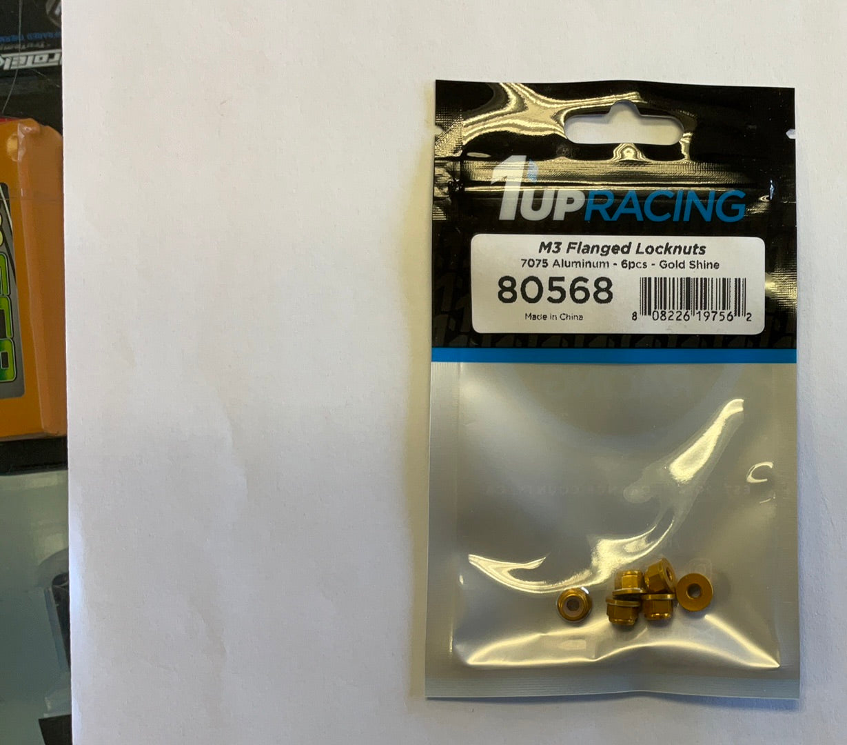 1UP Racing 3mm Aluminum Flanged Locknuts w/Chamfered Finish (6)