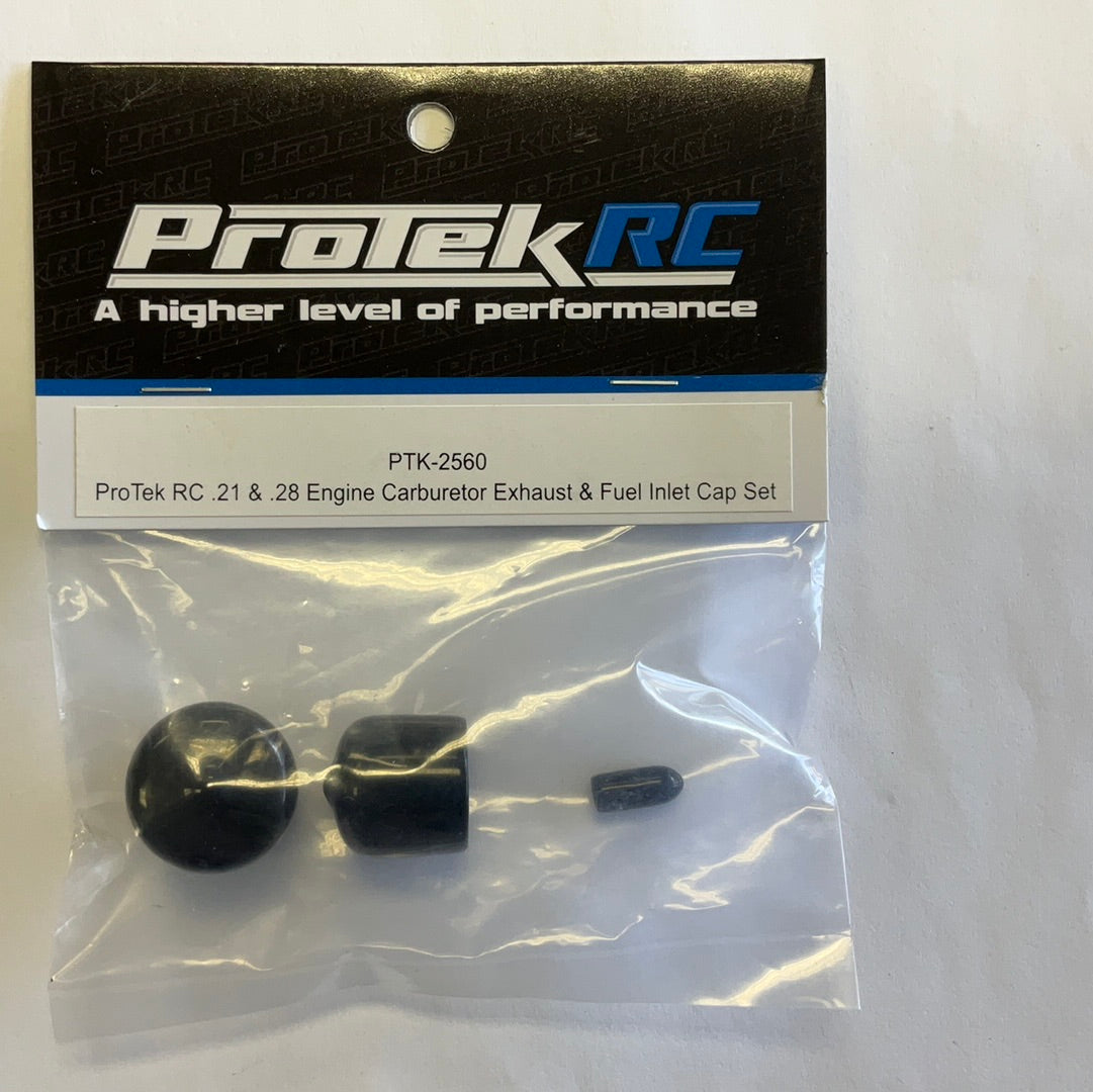 ProTek RC .21 & .28 Engine Carburetor Exhaust & Fuel Inlet Cap Set