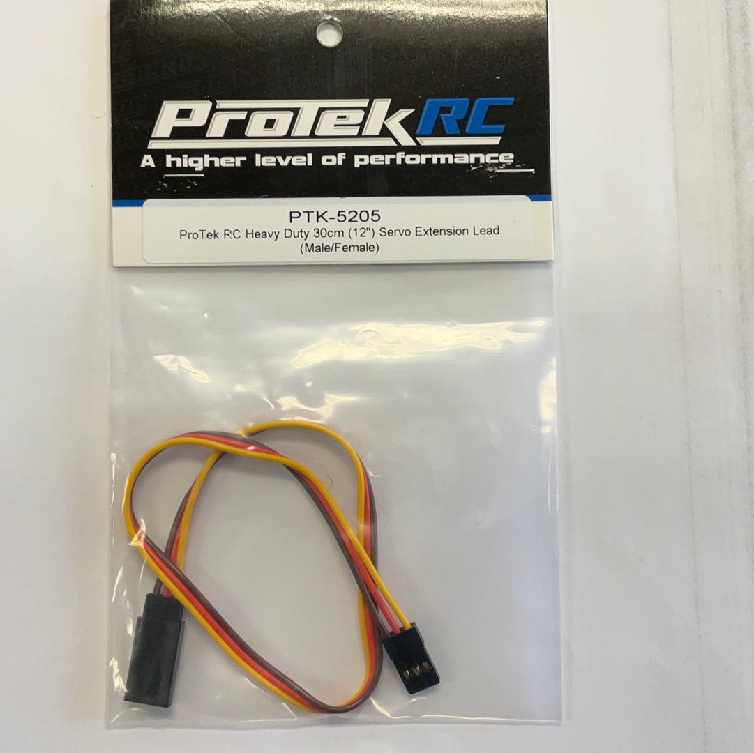 ProTek RC Heavy Duty 30cm (12") Servo Extension Lead (Male/Female)