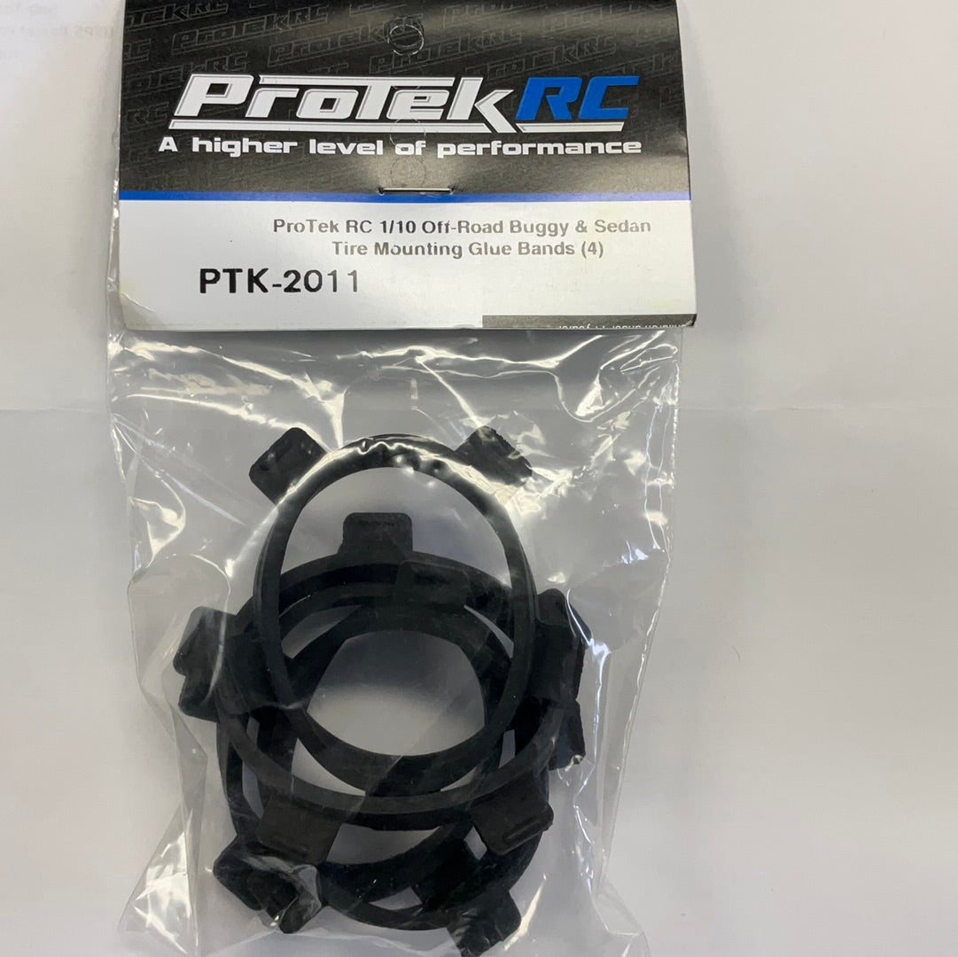 ProTek RC 1/10 Off-Road Buggy & Sedan Tire Mounting Glue Bands (4)