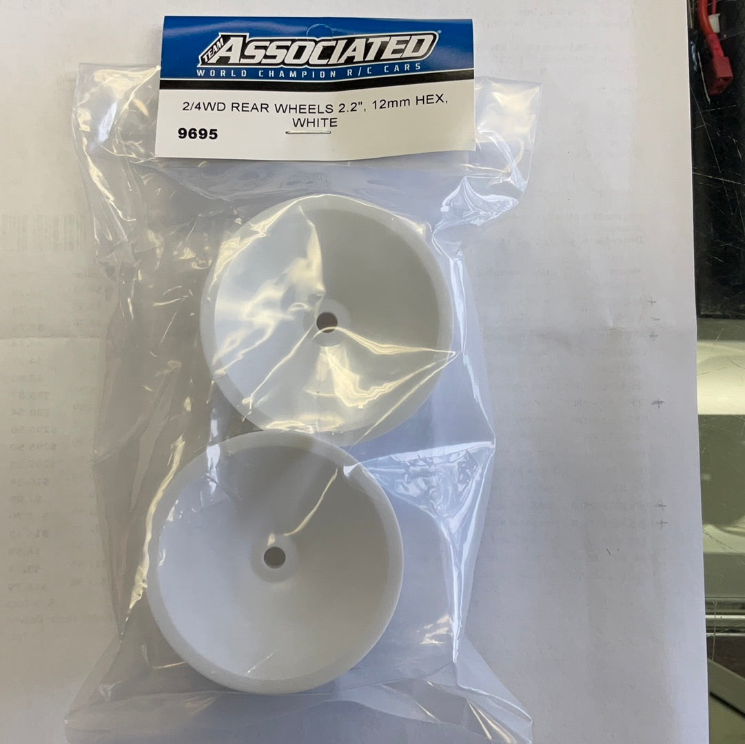Team Associated 12mm Hex 2.2 Rear Hex Wheels (2) (B6/B64) (White)