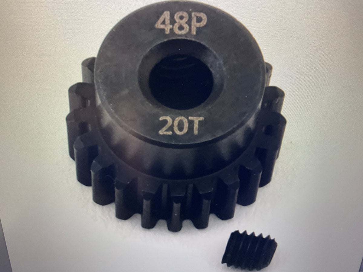 EcoPower Lightweight Steel 48P Pinion Gear (3.17mm Bore) (20T)