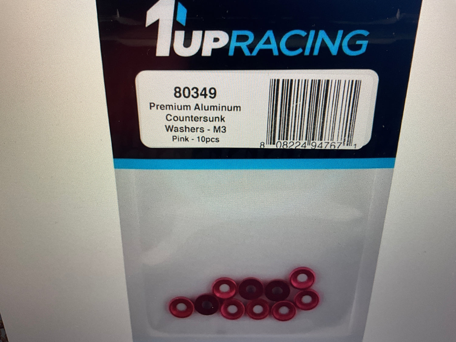 1UP Racing 3mm Countersunk Washers(10)