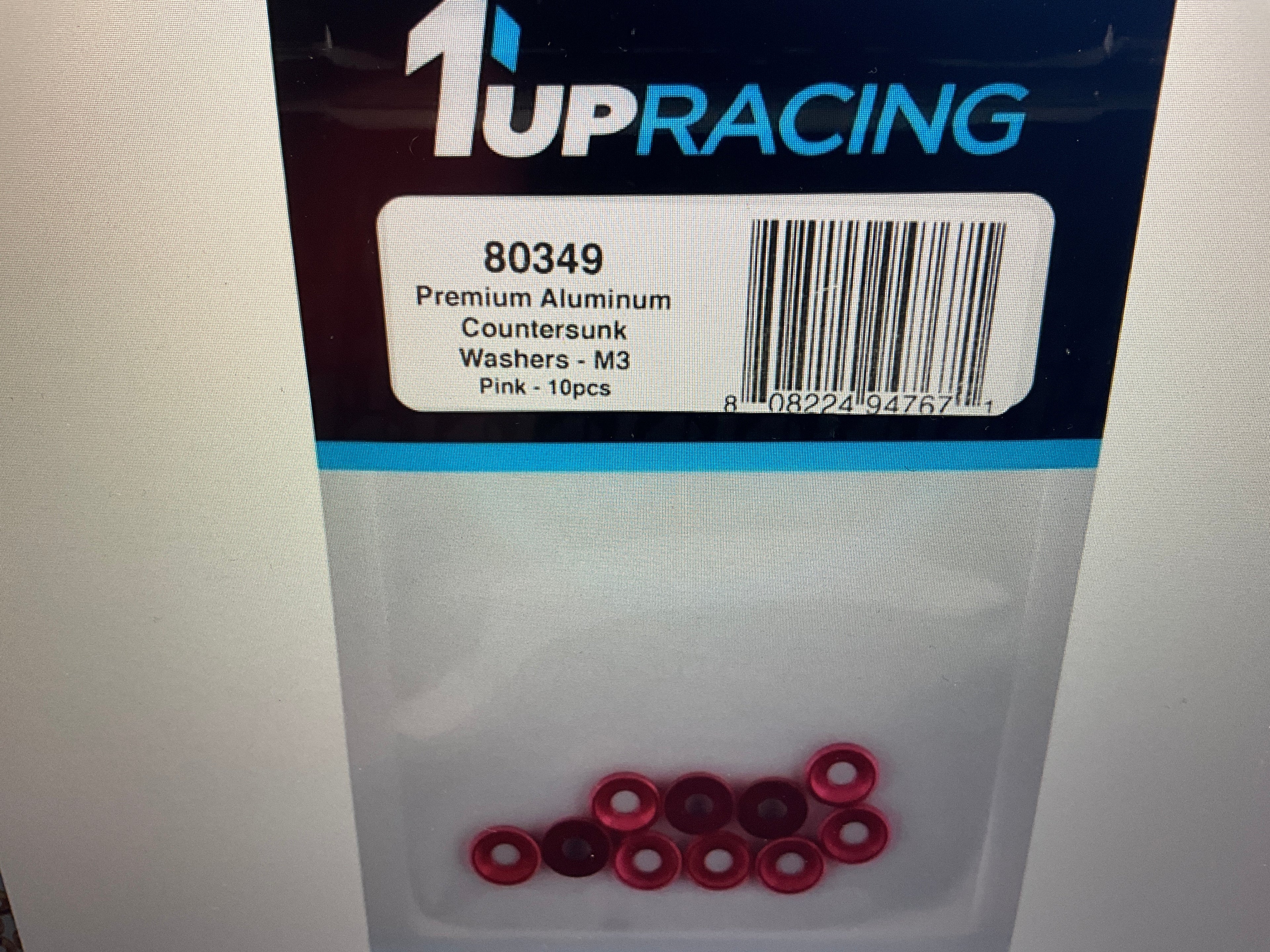 1UP Racing 3mm Countersunk Washers(10)