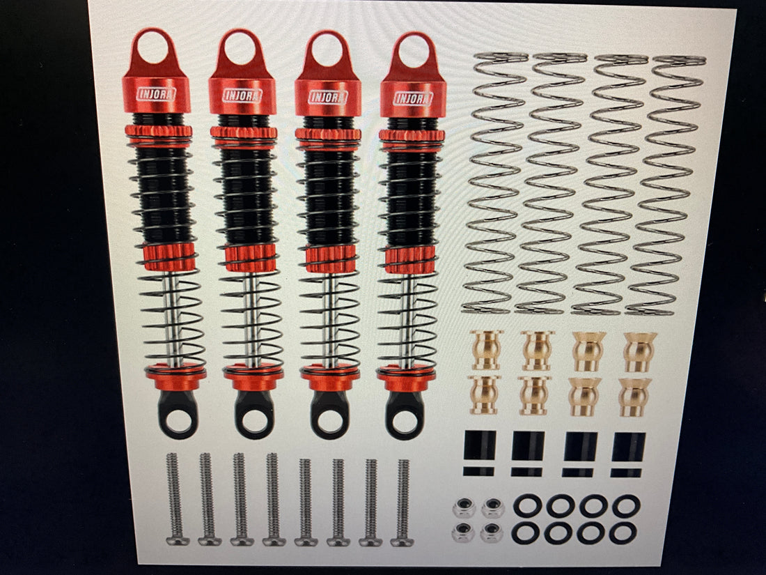 INJORA 59mm Long Threaded Oil Shocks for 1/18 Redcat Ascent-18 HPI Venture18