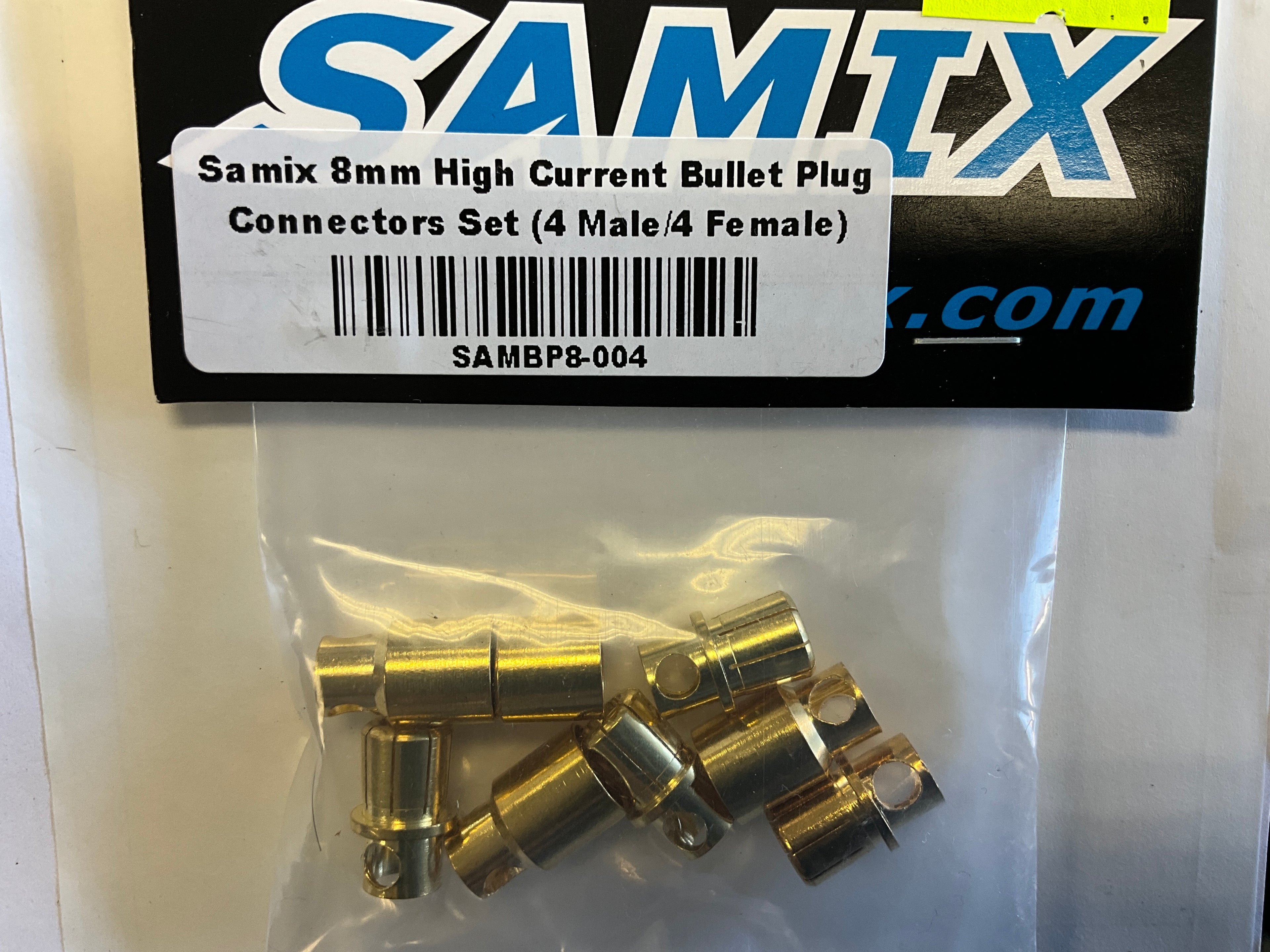 Samix 8mm High Current Bullet Plug Connectors Set (4 Male/4 Female)