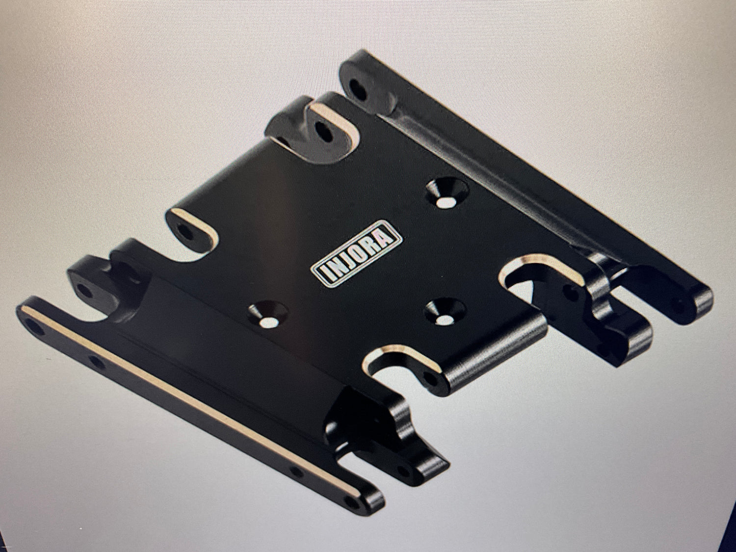 INJORA Black Brass  Skid Plate