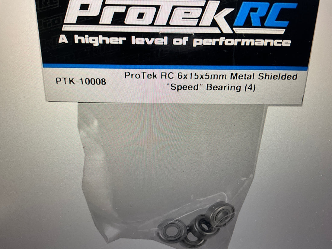 ProTek RC 6x15x5mm Metal Shielded "Speed" Bearing (4)
