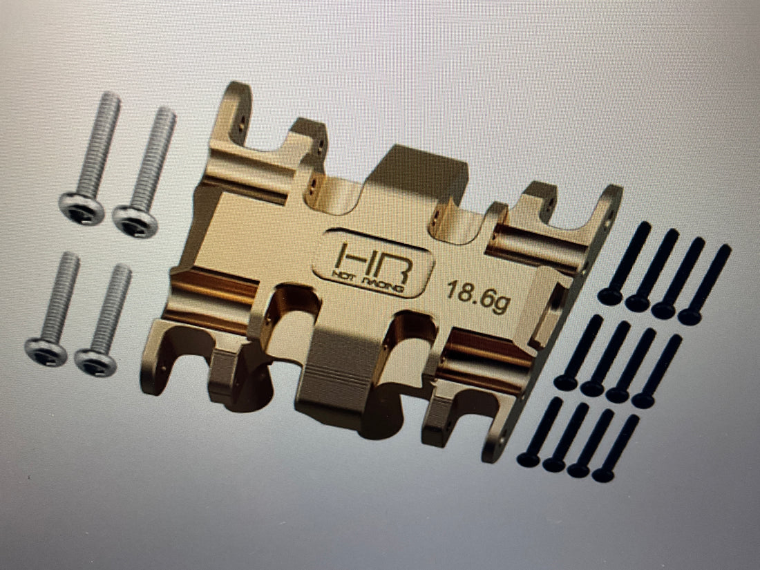 Hot Racing Brass Center Gear Box Mount, 1/30 Axial SCX30