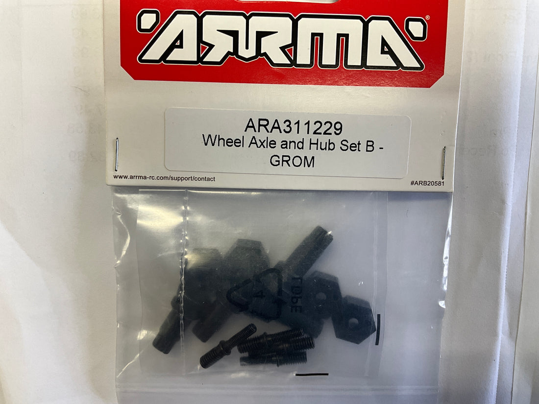 ARRMA Wheel Axle and Hub Set B: GROM