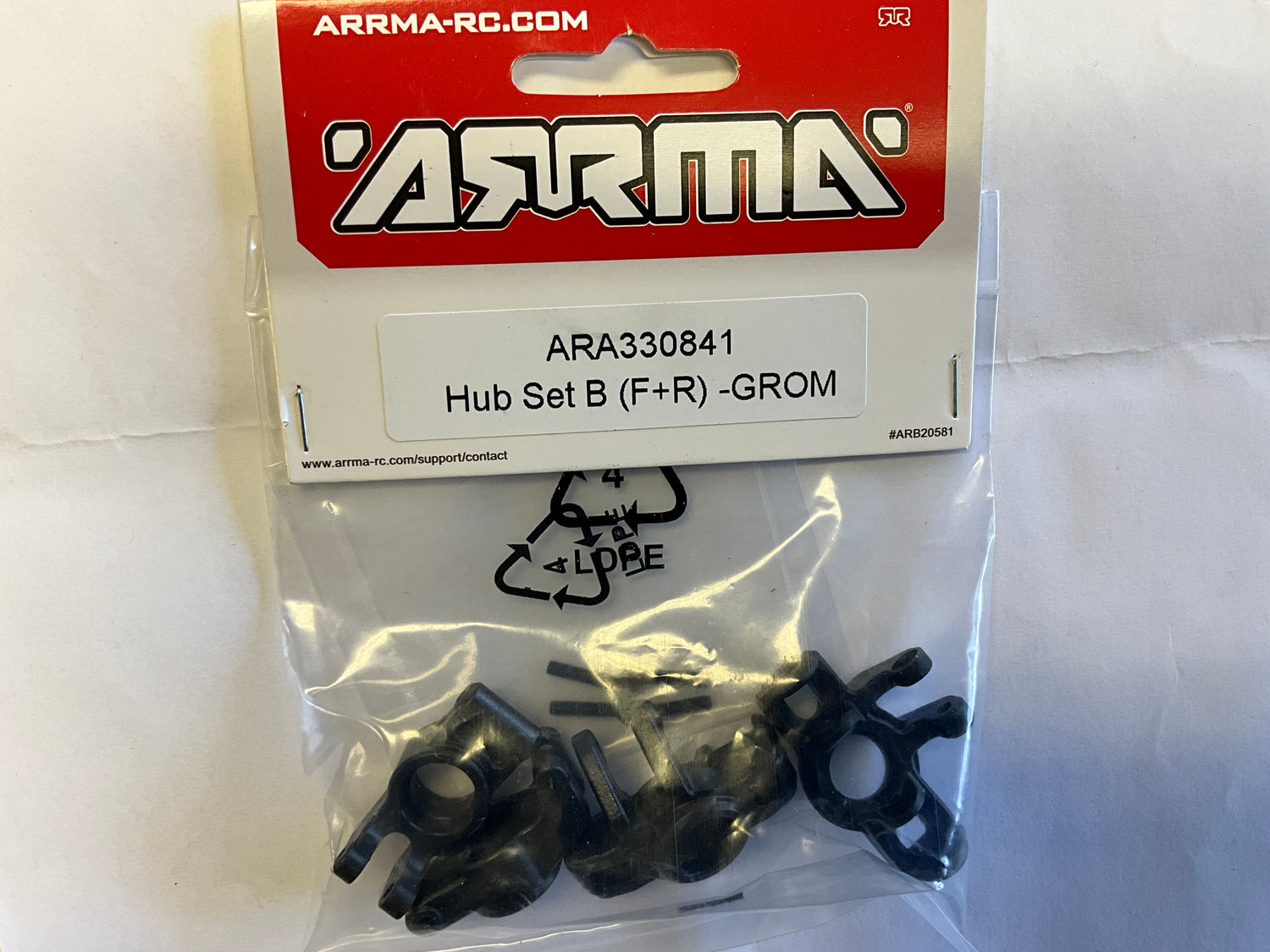 ARRMA Hub Set B (Front/Rear): GROM