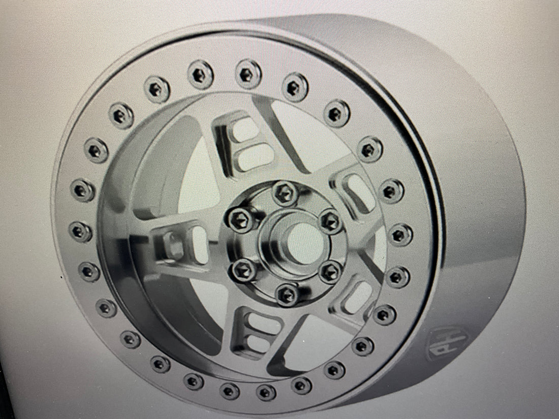 Powerhobby 2.2" Aluminum Wheels Silver (4) 1/10 Rock Crawler