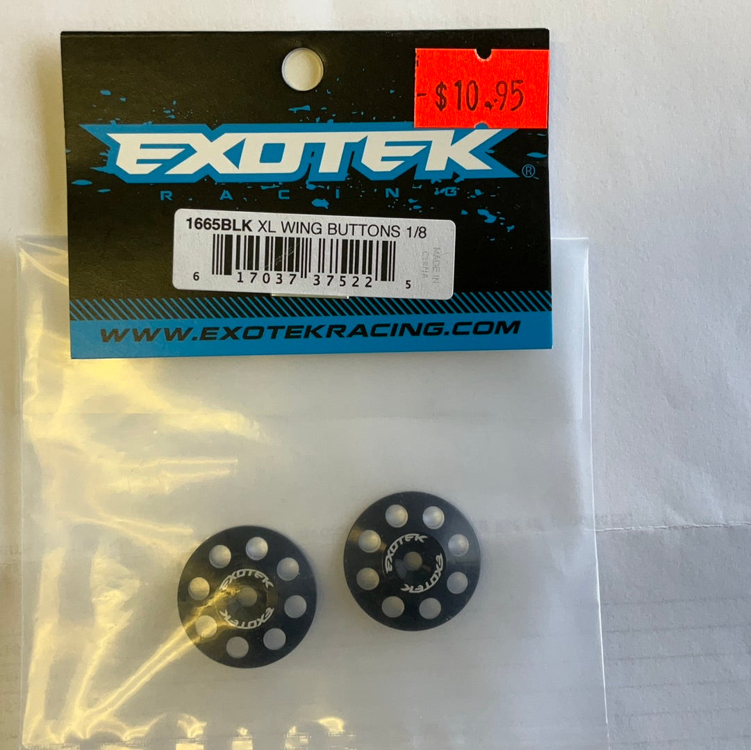 Exotek 22mm 1/8 XL Aluminum Wing Buttons (2)