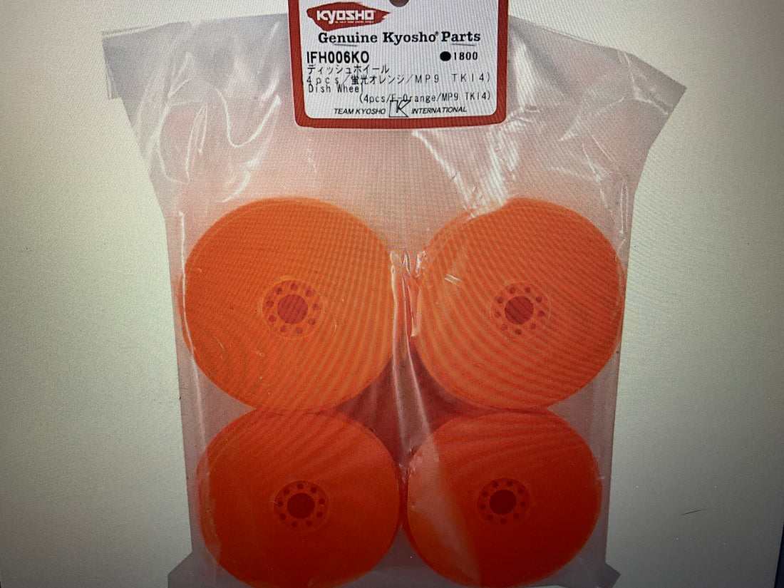 Kyosho MP9 TKI4 1/8 Off Road Dish Wheels (Orange) (4)