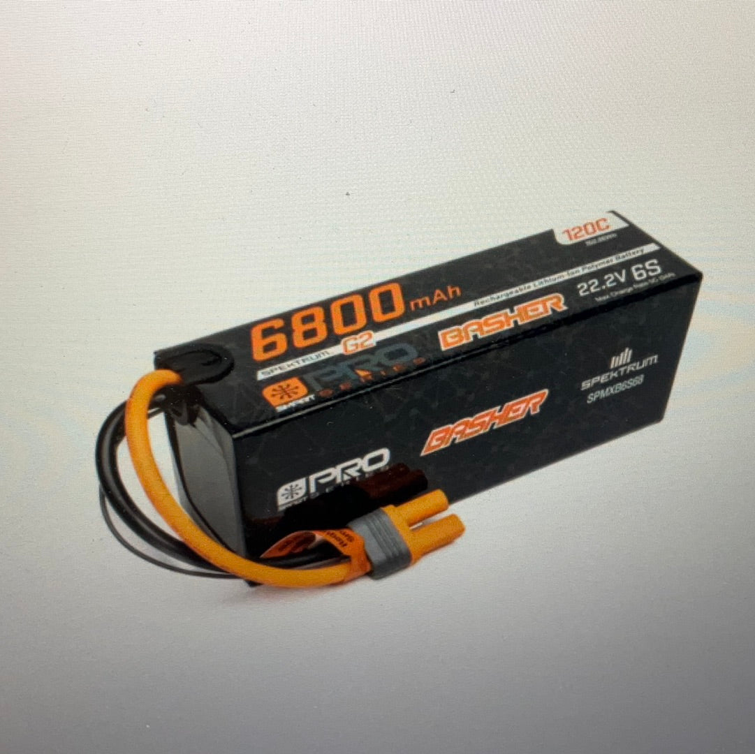 SPEKTRUM 22.2V 6800mAh 6S 120C Smart G2 Pro Basher LiPo: IC5