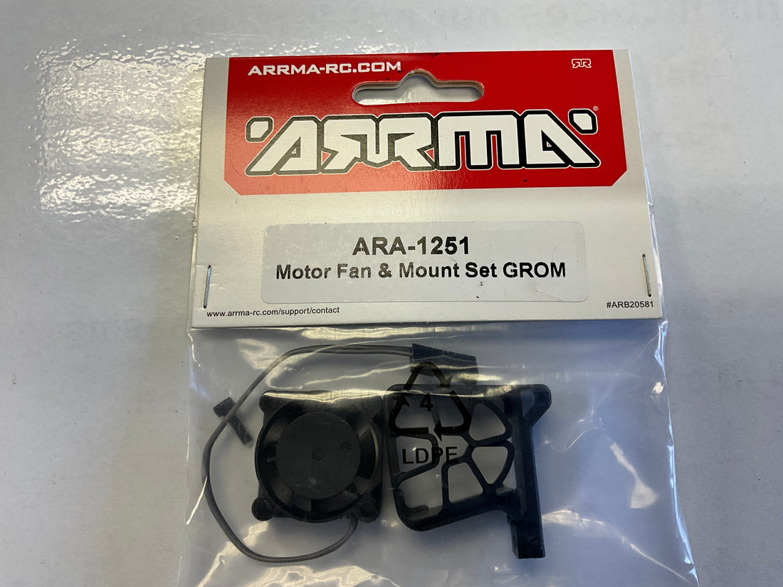 ARRMA Motor Fan &amp; Mount Set: GROM