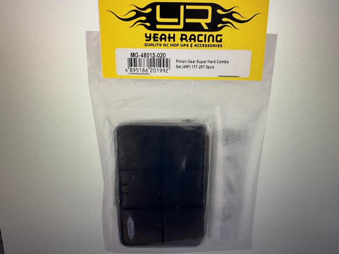 Yeah Racing Hard Coated 48P Aluminum Pinion Gear Set (15, 16, 17, 18, 19, 20T) (3.17mm Bore)