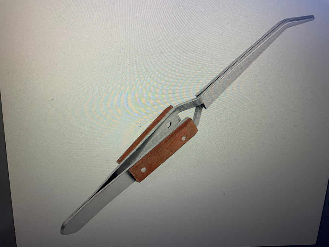 Enkay 6 1/2&quot; Curved Self Closing Insulated Tweezers