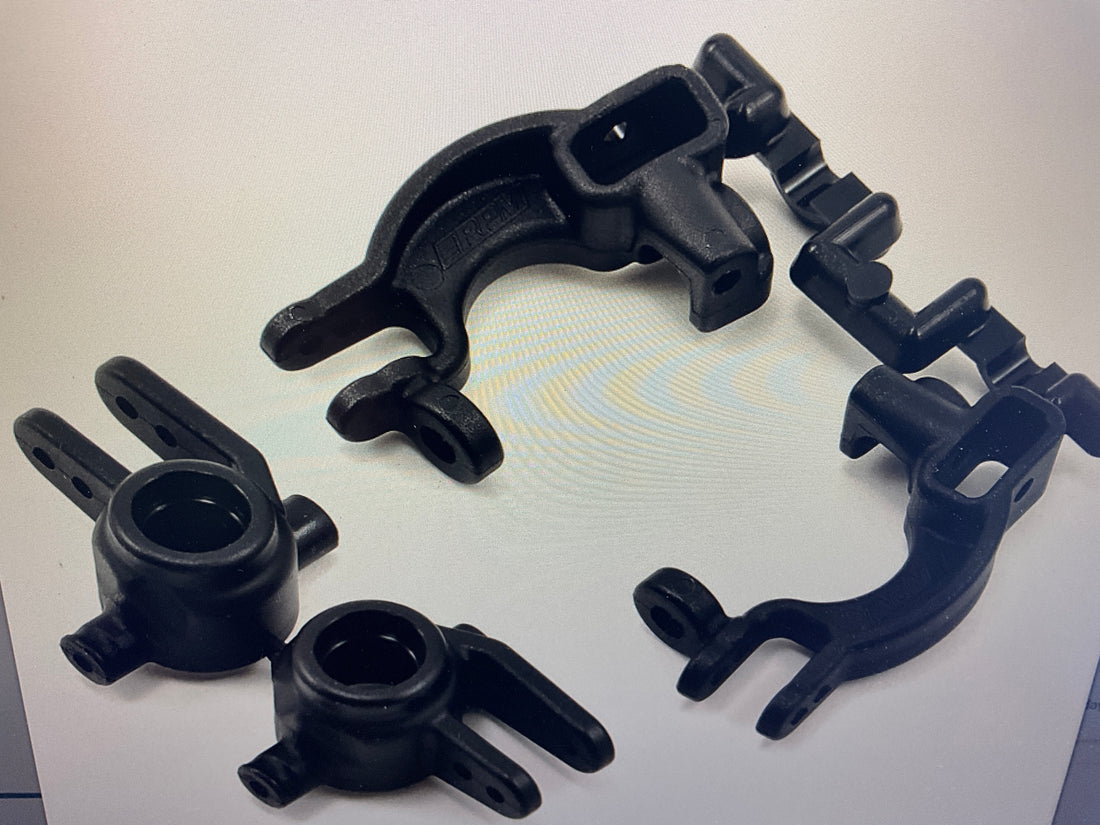 RPM Caster &amp; Spindle Block Set for Traxxas 4x4 Slash/Rustler/Stampede (Black)