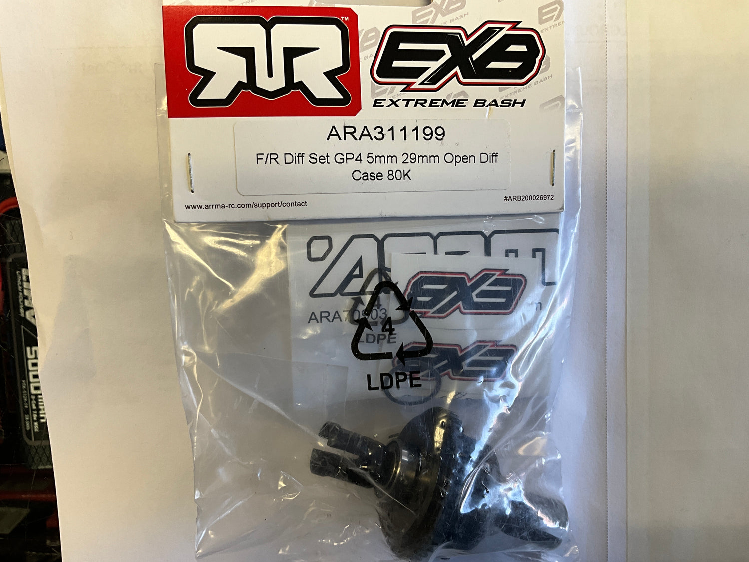 ARRMA Front/Rear Diff Set GP4 5mm 29mm Open Diff Case 80K