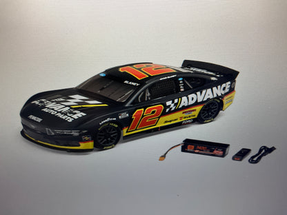 1/12 NASCAR RC Racecar Ryan Blaney No. 12 Advance Auto 2025 Ford Mustang 2S AWD RTR Brushed On-Road (Battery &amp; Charger Included)