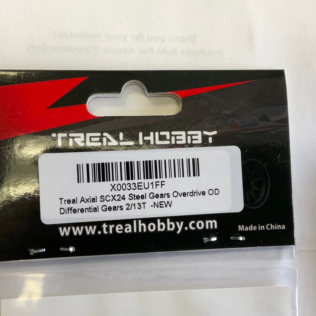 Treal Hobby Axial SCX24 Steel Overdrive Differential Gears (2T/13T)