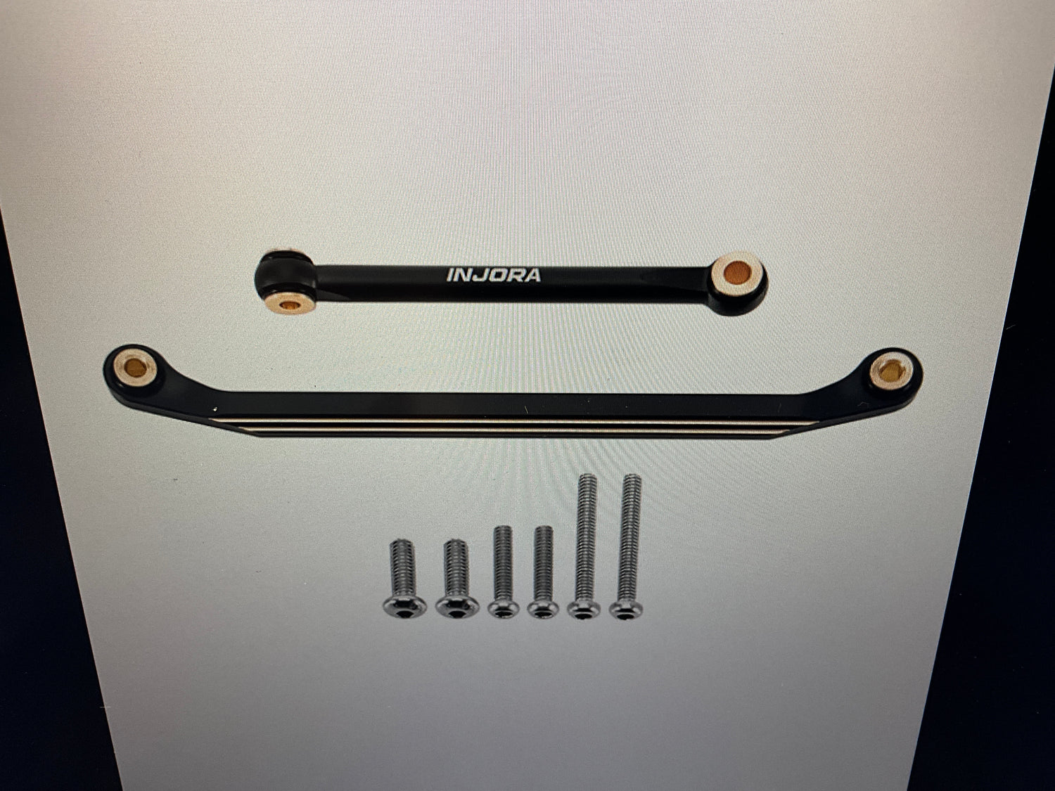 INJORA Black Brass Steering Links for 1/18 Redcat Ascent-18 &amp; Scout II APEX