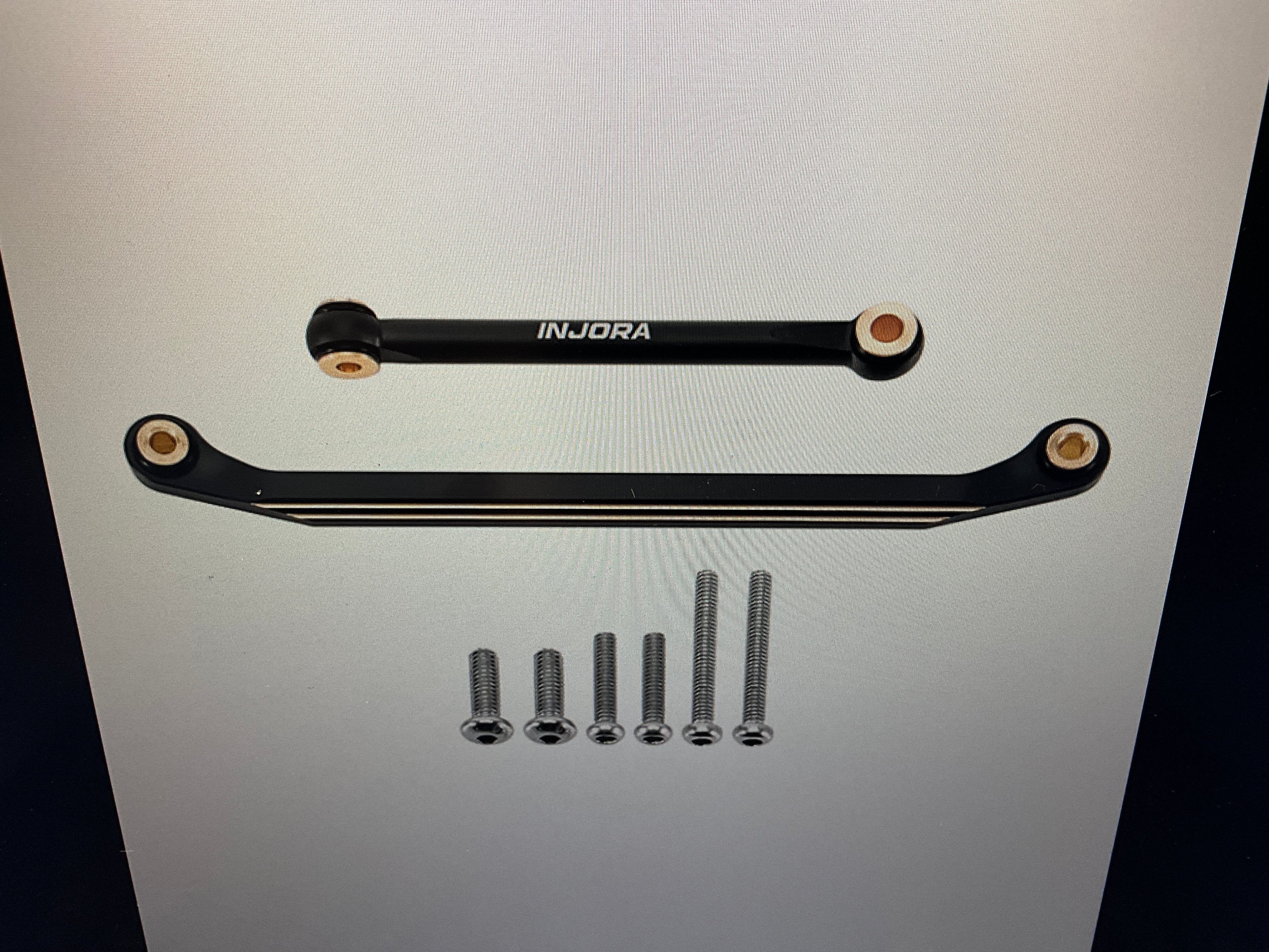 INJORA Black Brass Steering Links for 1/18 Redcat Ascent-18 &amp; Scout II APEX