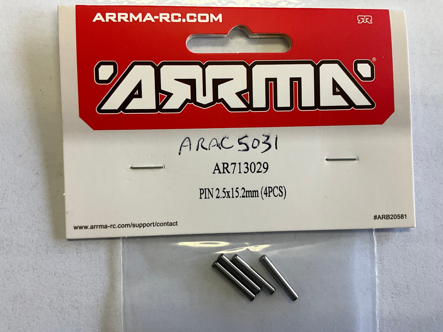 ARRMA Pin 2.5x15.2mm 4x4 (4): BLX