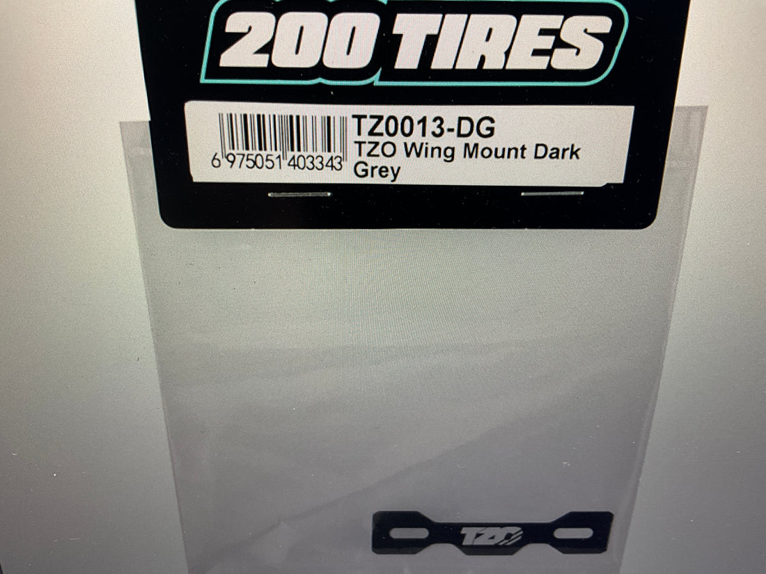TZO Tires One Piece Aluminum Wing Mount Button (Dark Grey)