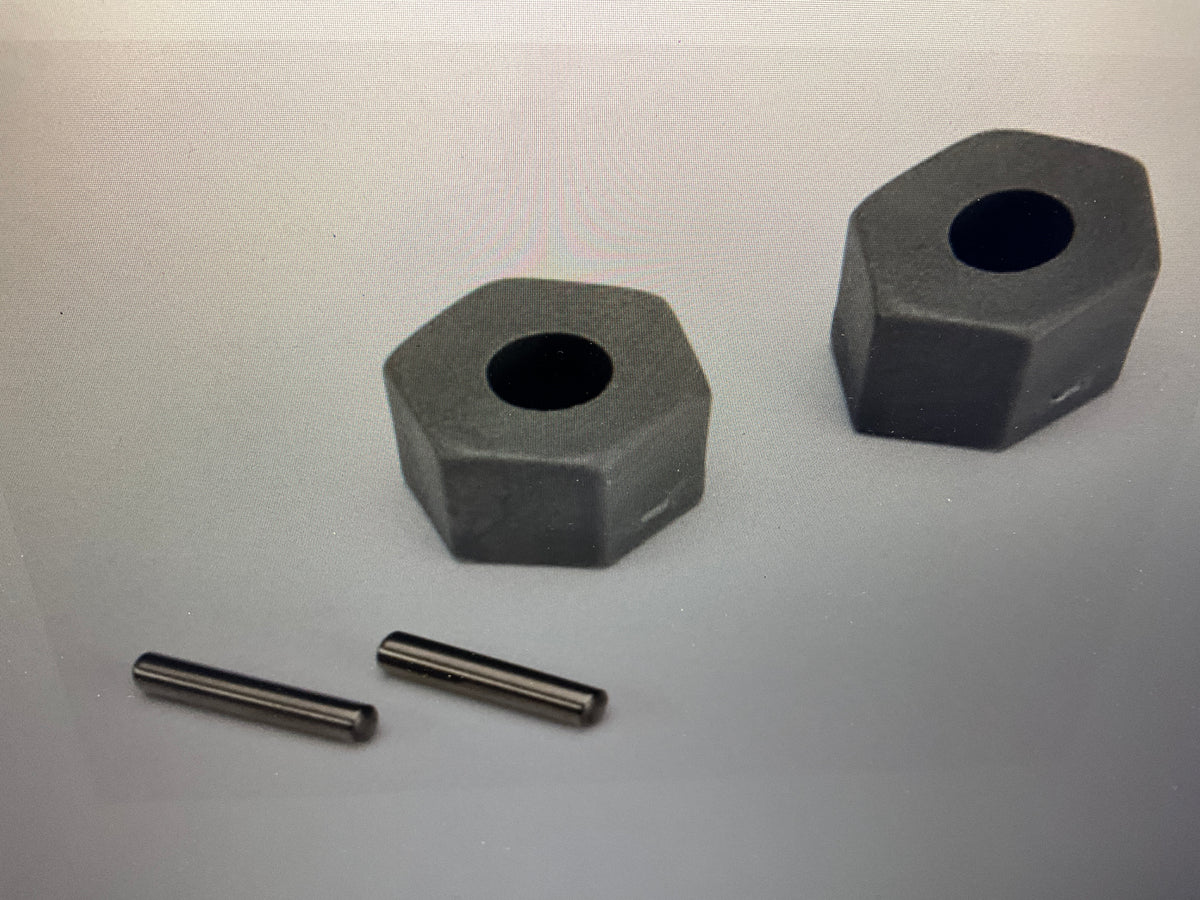 12 mm Tall-Offset Wheel Hubs with Pins (2)