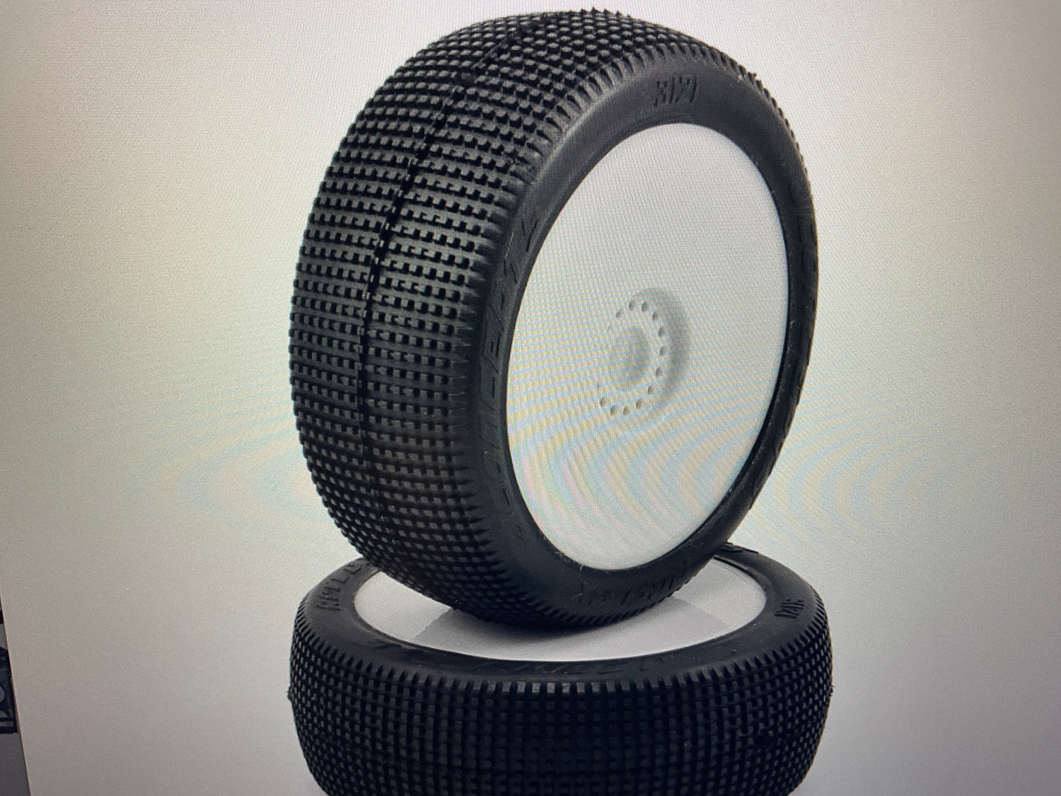 JConcepts Reflex Pre-Mounted 1/8th Buggy Tires (2) (White) (Green)