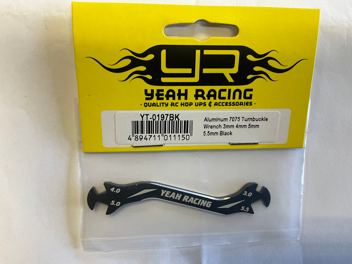 Yeah Racing Aluminum Turnbuckle Wrench (Black) (3, 4, 5, 5.5mm)