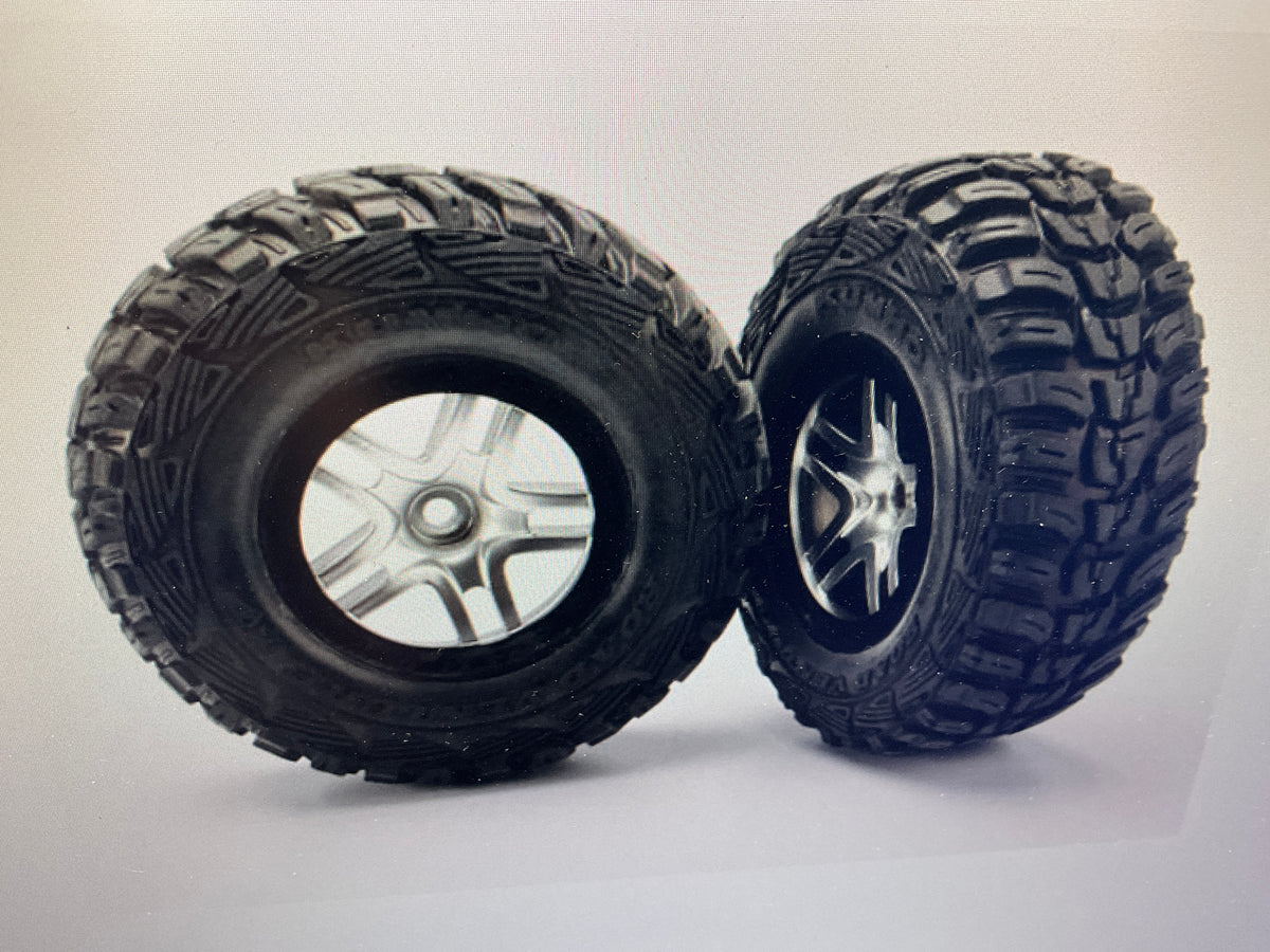 SCT Satin Chrome &amp; Black Wheels &amp; S1 Kumho Tires (2)