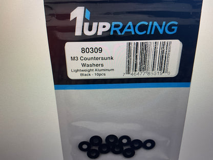 1UP Racing 3mm Countersunk Washers(10)