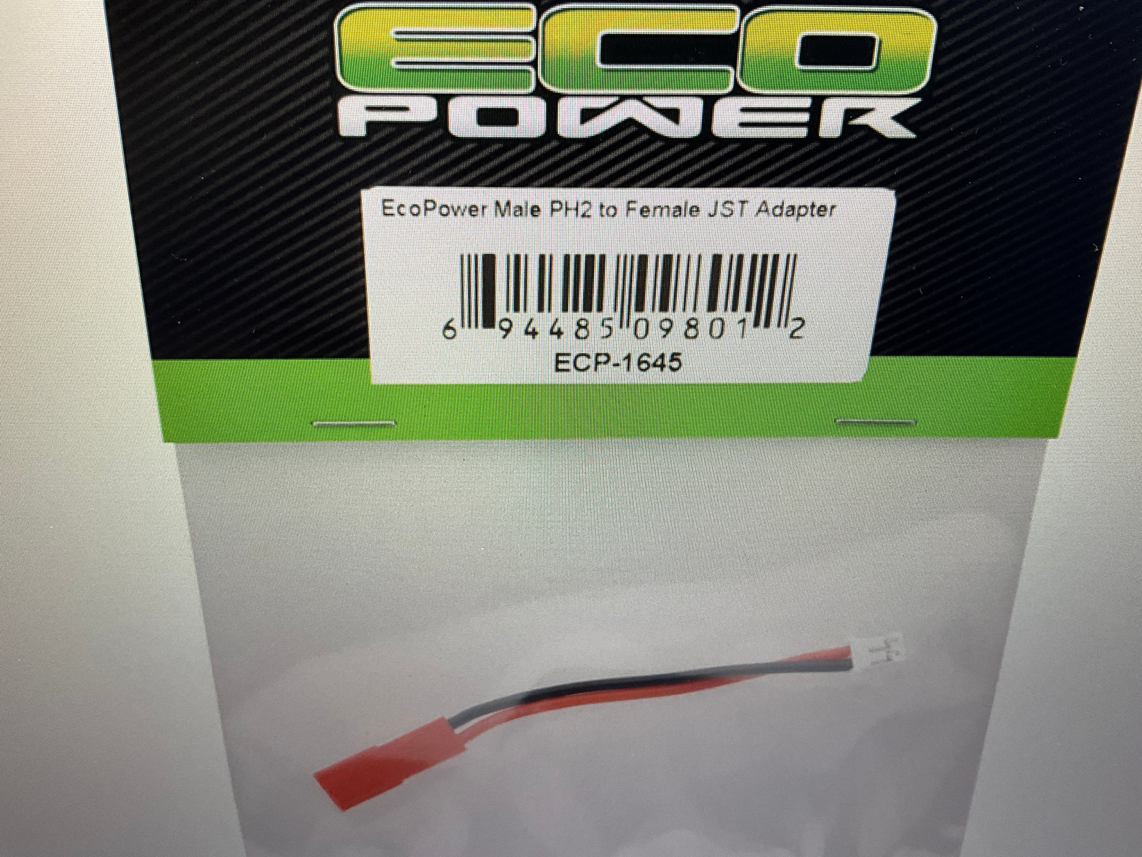 EcoPower PH2 to JST Battery Adapter (Male PH2/Female JST)