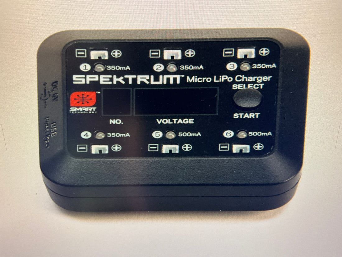 SPEKTRUM S63 Micro 6-port DC/USB 1S LiPo Charger