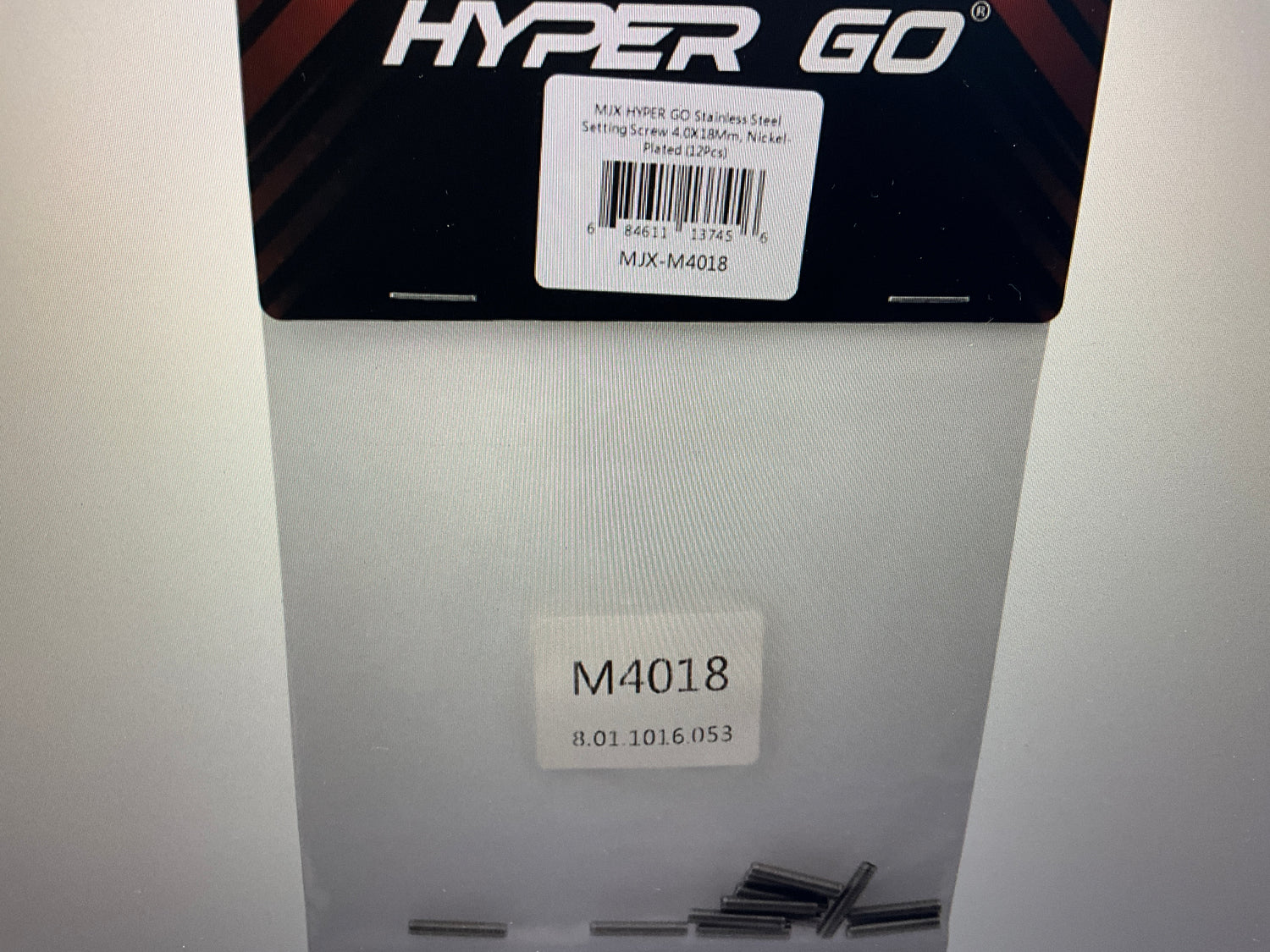MJX HYPER GO 4x18mm Stainless Steel Set Screw (12)