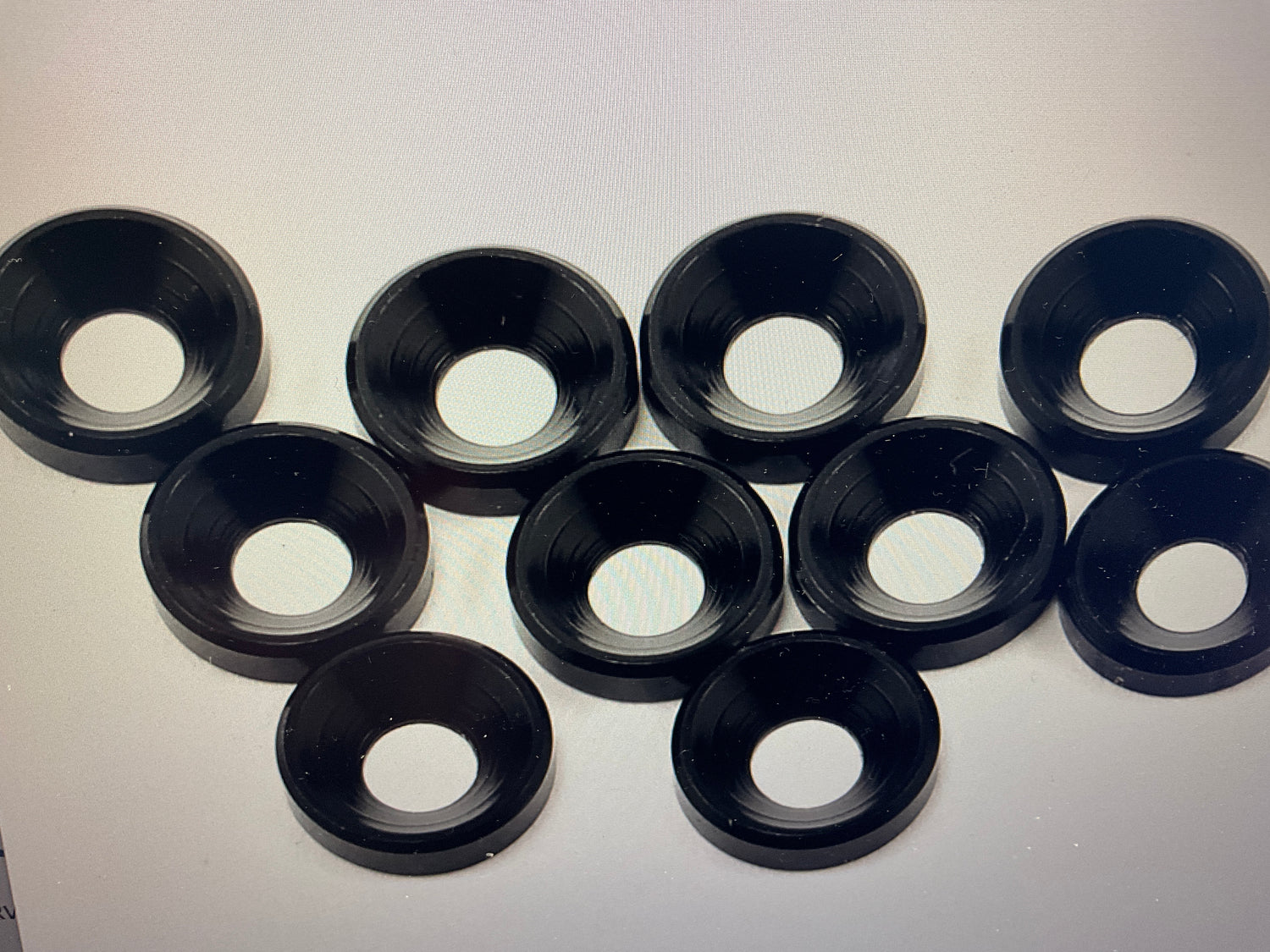 Tekno RC M4 Countersunk Washer (Black) (10)