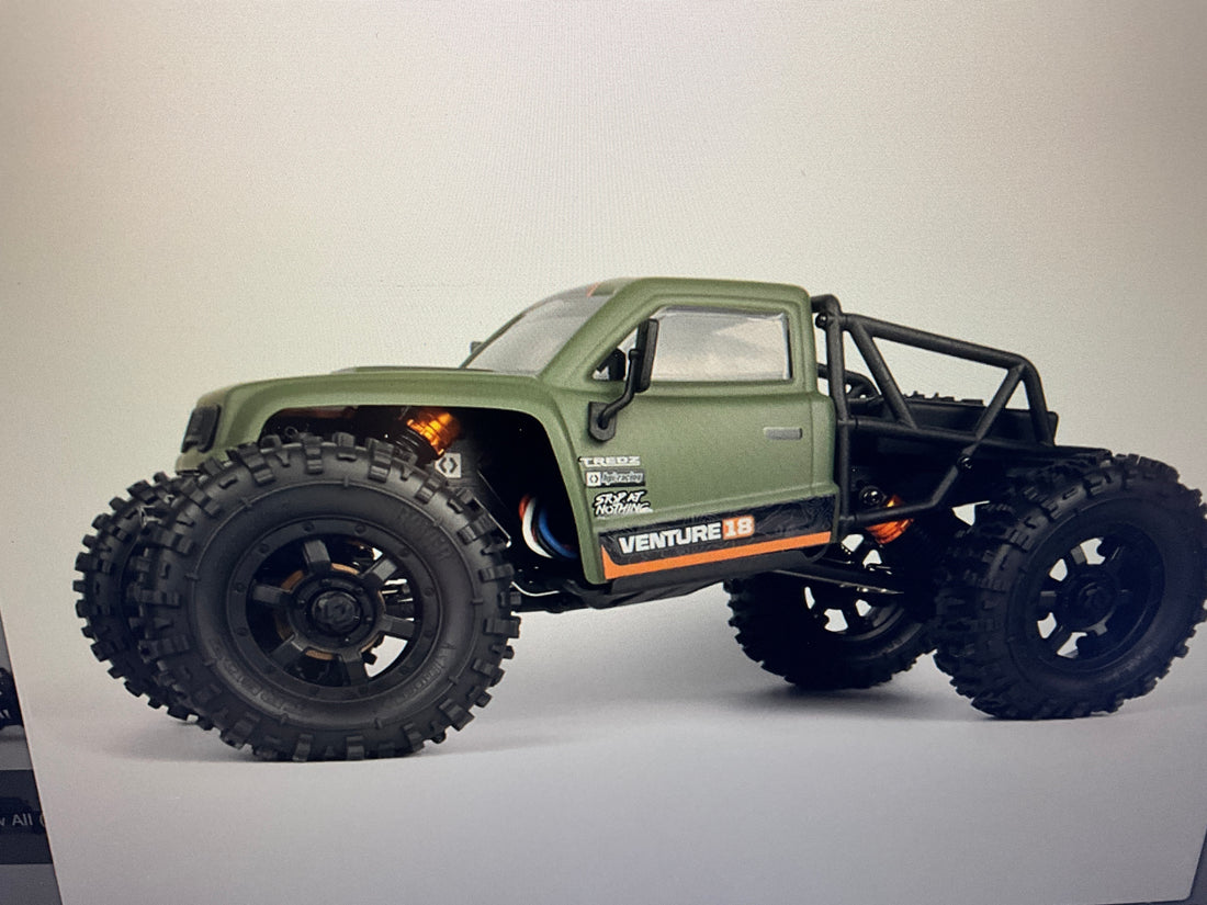 HPI Venture18 CC Flux 1/18 4WD RTR Brushless Rock Crawler (Green) w/2.4GHz Radio, Battery &amp; Charger