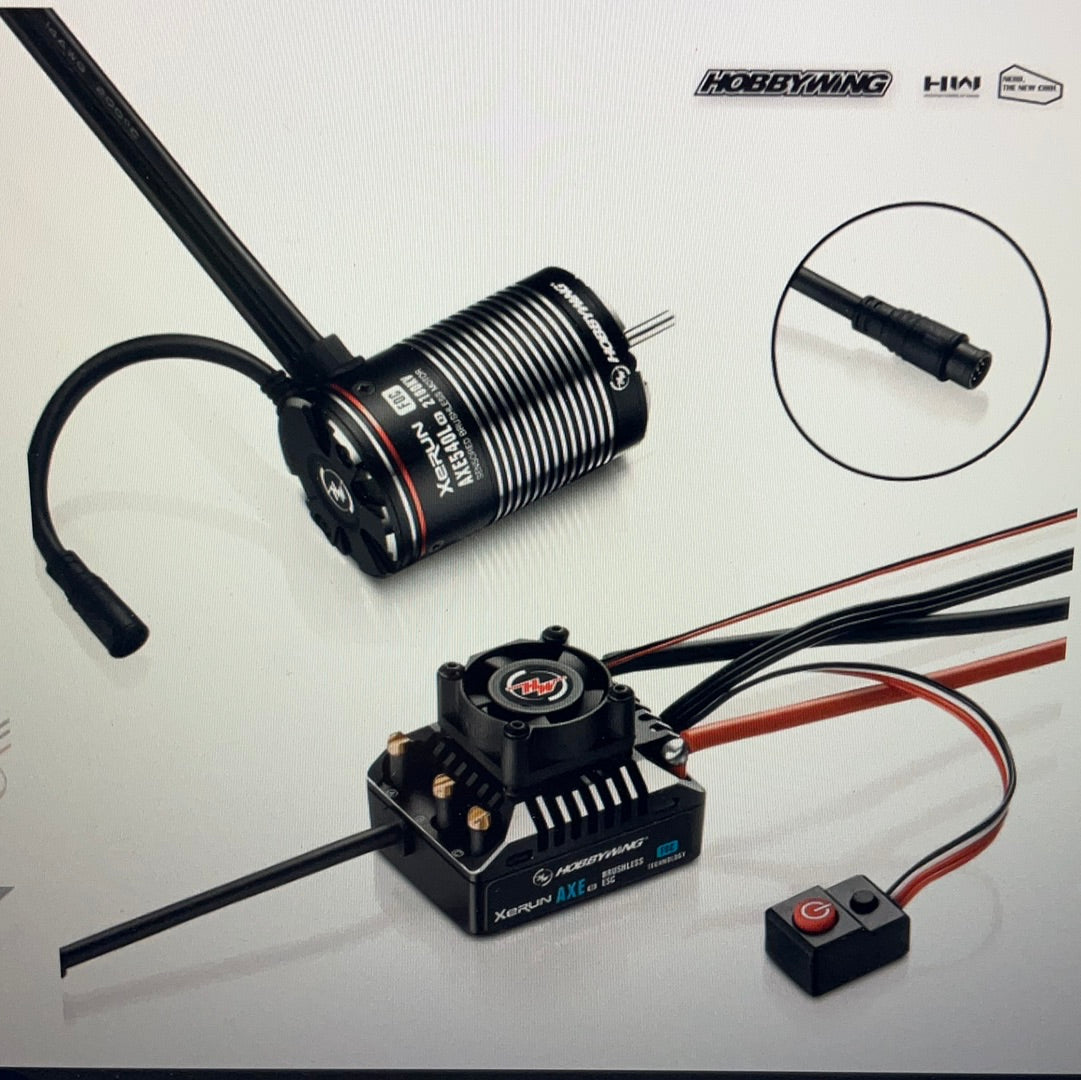 Hobbywing AXE 540L R2-FOC Waterproof Sensored Brushless Combo w/1400Kv Motor