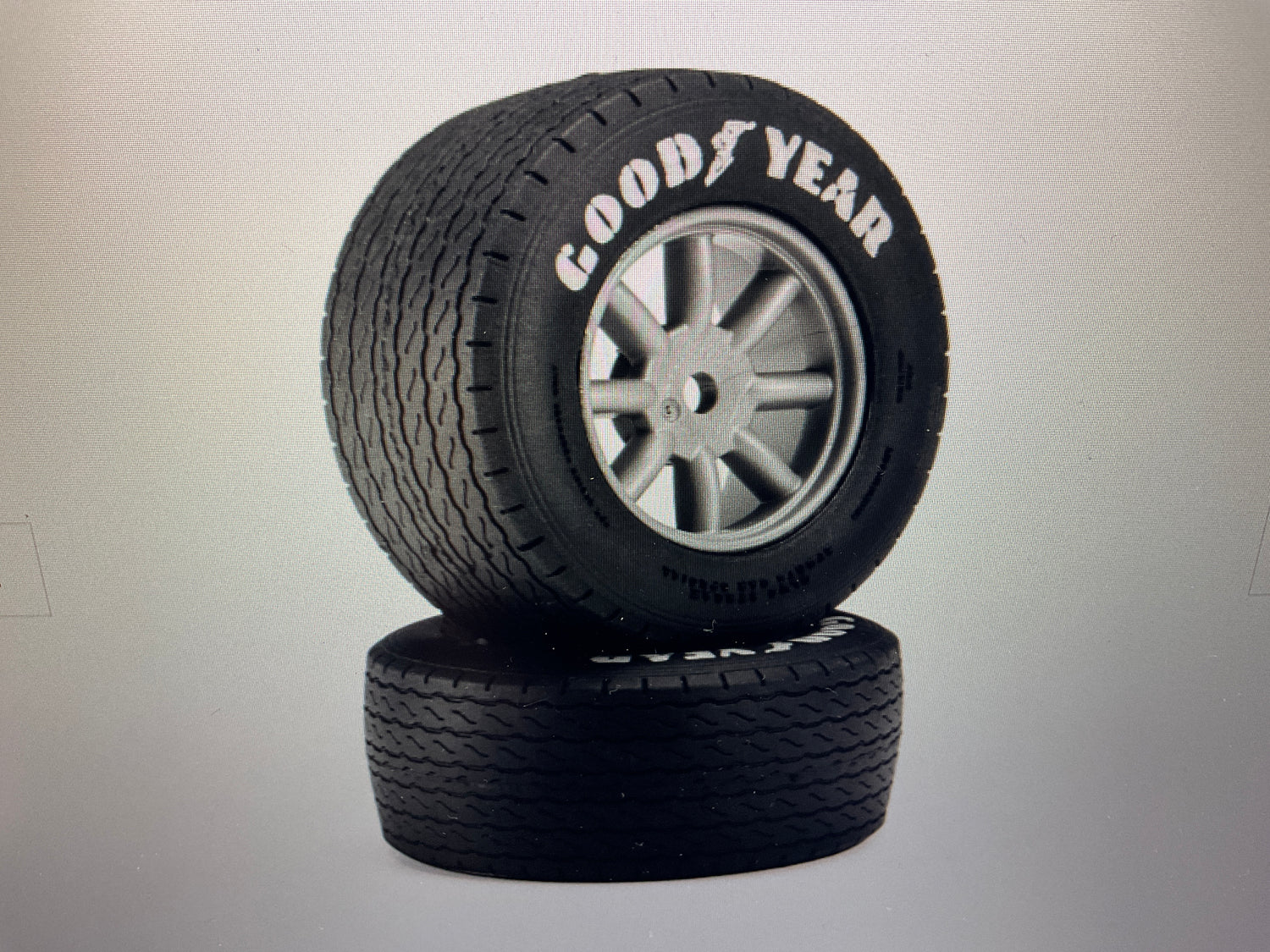 Pro-Line Racing 1/12 Goodyear Blue Streak VTA Front Tires Mounted 8mm Gray Wheels (2): Losi NASCAR® Race Car
